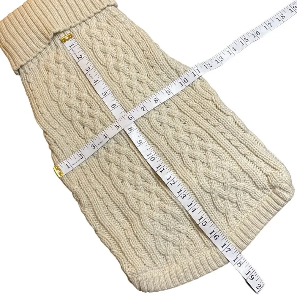 Fisherman Cable Knit Dog Sweater